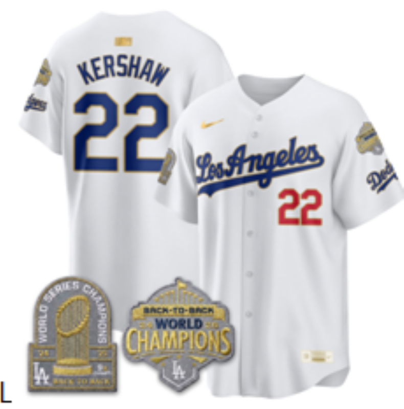Men Los Angeles Dodgers #22 Kershaw white Game 2026 Nike MLB Jersey 4014002